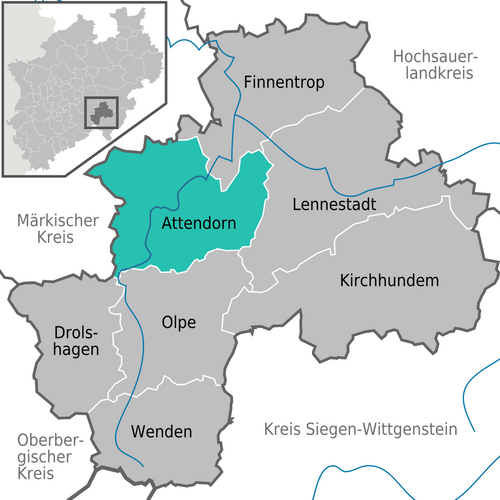 Karte Attendorn Sauerland