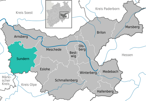 Karte Sundern Sauerland