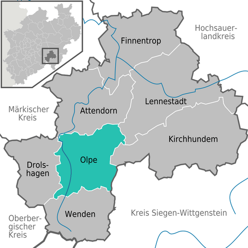 Karte Olpe Sauerland