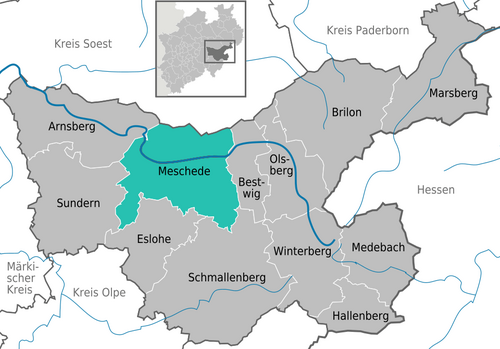 Karte Meschede Sauerland