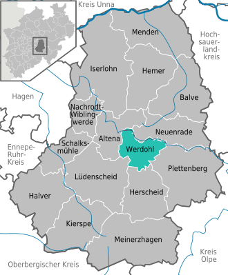 Werdohl Karte Märkischer Kreis