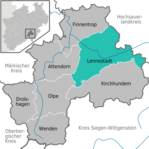 Karte Lennestadt Sauerland