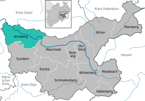 Karte Arnsberg Sauerland